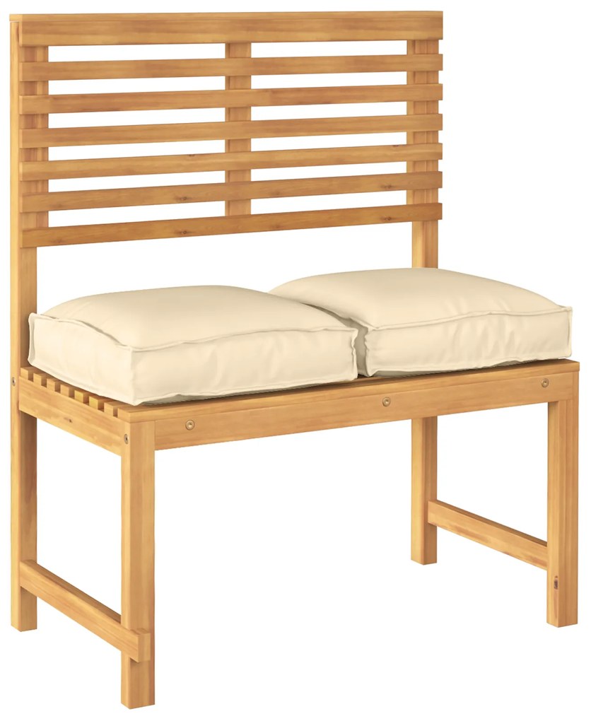 Almofadas de Palete para Assento 2 pcs Beige 40x40x8 cm Tecido Oxford