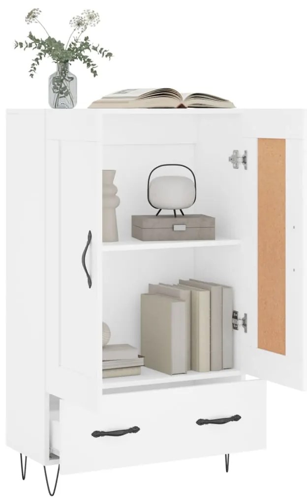Aparador alto 69,5x31x115 cm derivados de madeira branco