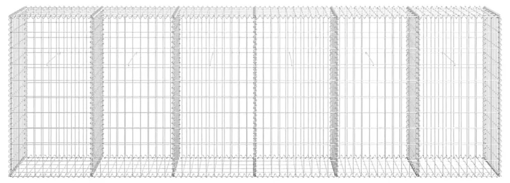 Muro gabião com tampas aço galvanizado 300x50x100 cm