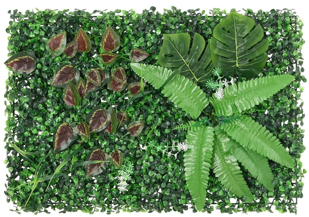 Vedação de plantas artificiais 6 pcs 40x60 cm verde