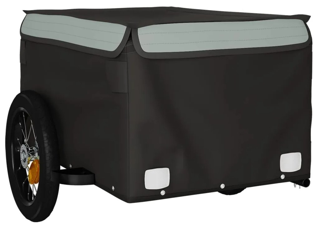Reboque para bicicleta 30 kg ferro preto e cinza