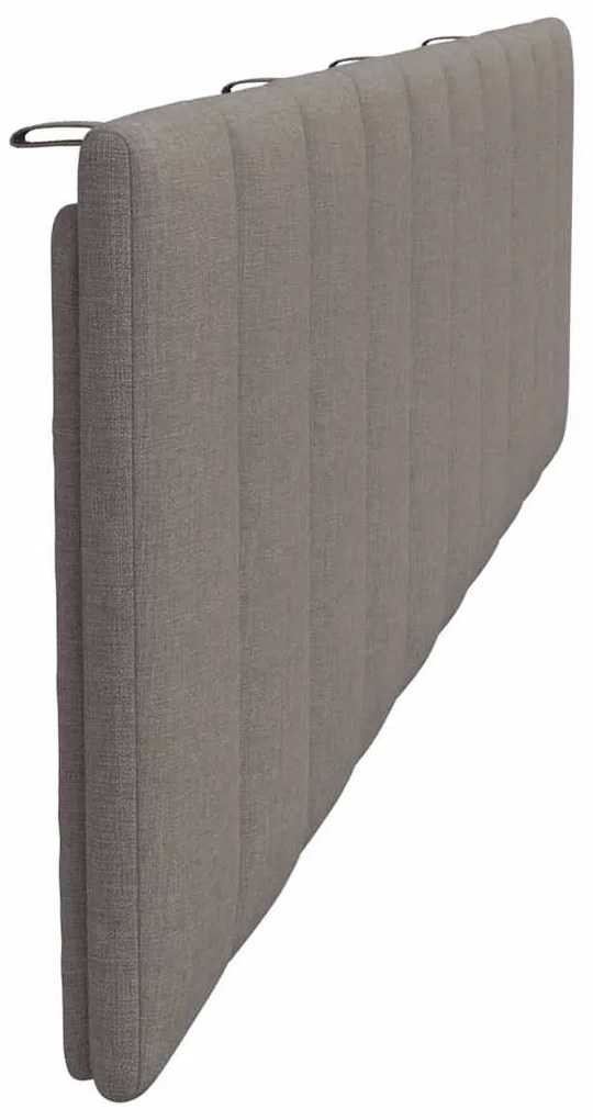 Almofadão de cabeceira 200 cm tecido cinzento-acastanhado