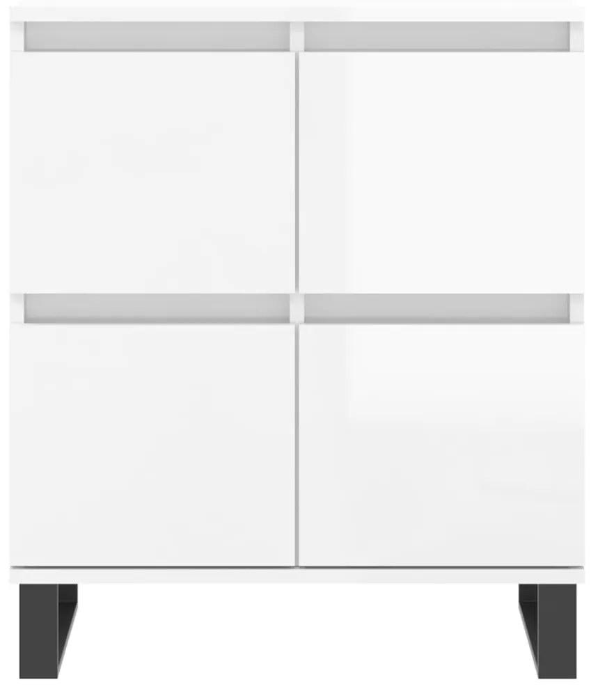 Aparadores 3 pcs derivados de madeira branco brilhante