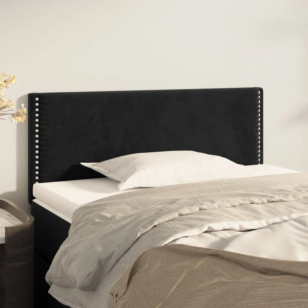 Cabeceira de cama veludo 80x5x78/88 cm preto