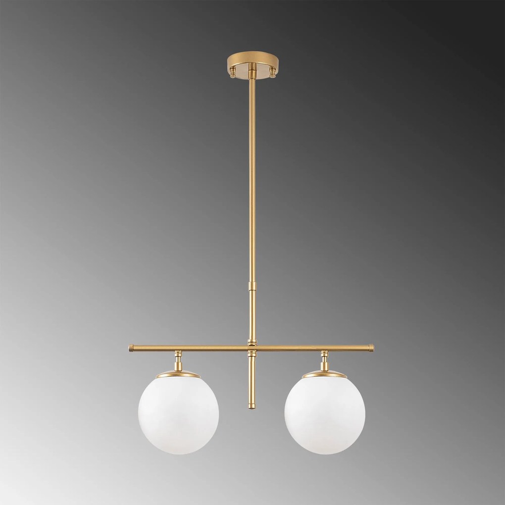 Candeeiro de Teto Roe – Dourado Brilhante – 52 x 15 x 36-76 cm