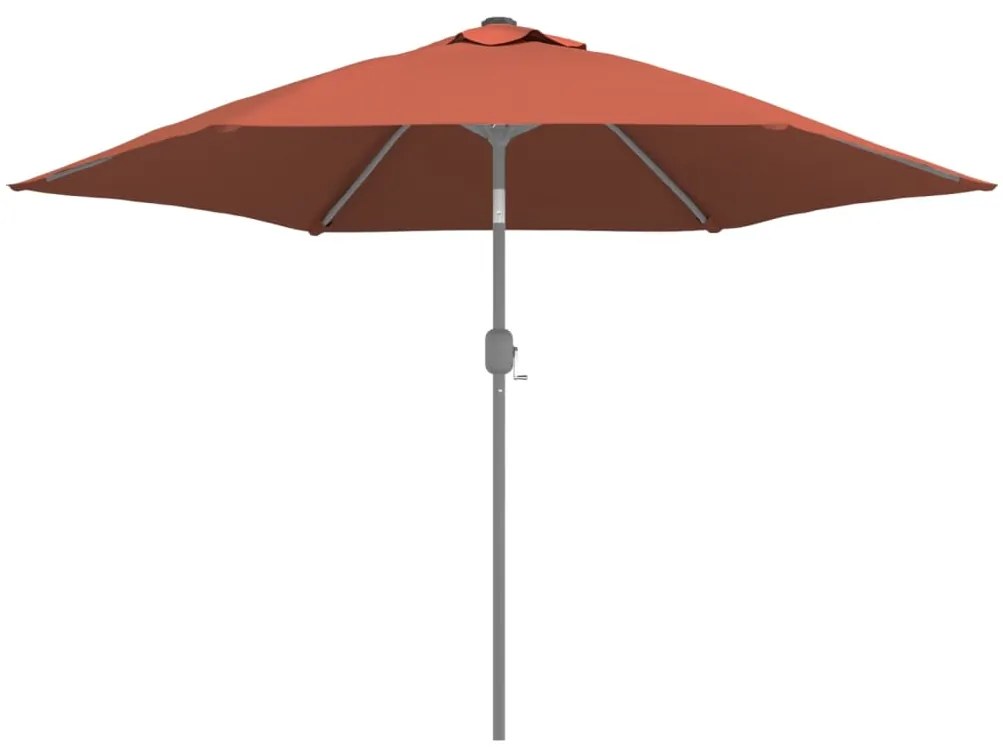 Tecido de substituição p/ guarda-sol exterior 300 cm terracota