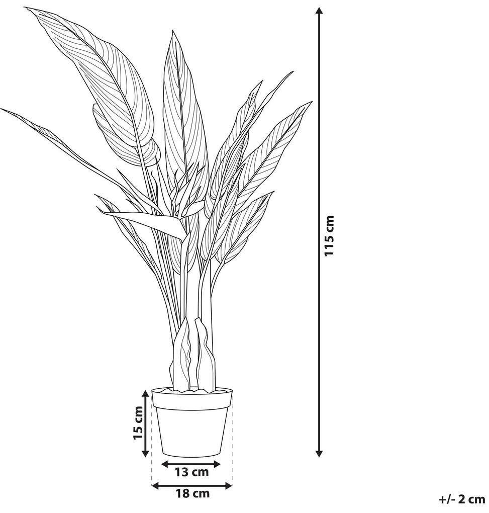 Planta artificial em vaso 115 cm STRELITZIA TREE Beliani