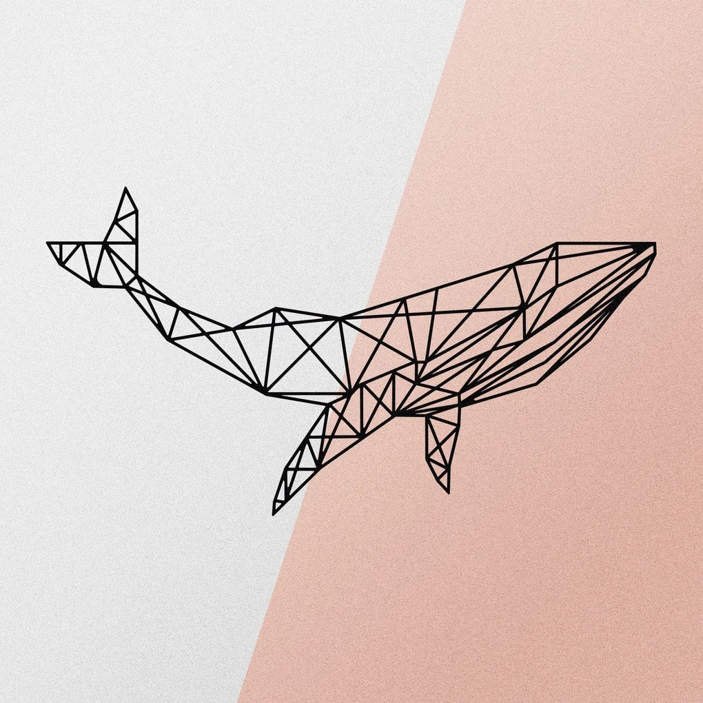 Acessório Decorativo de Parede Whale – Preto – 56 x 31 cm