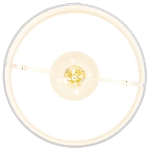 Luminária de teto moderna com cúpula branca de 25 cm - Combi Country / Rústico