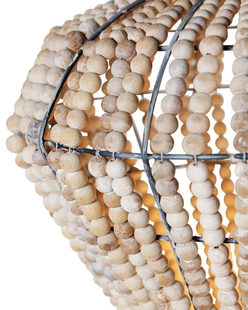 Candeeiro de pé oriental bege com contas - Moti