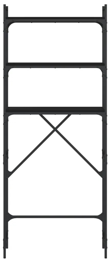 Estante p/ máquina de lavar 67x25x163 cm deriv. madeira preto