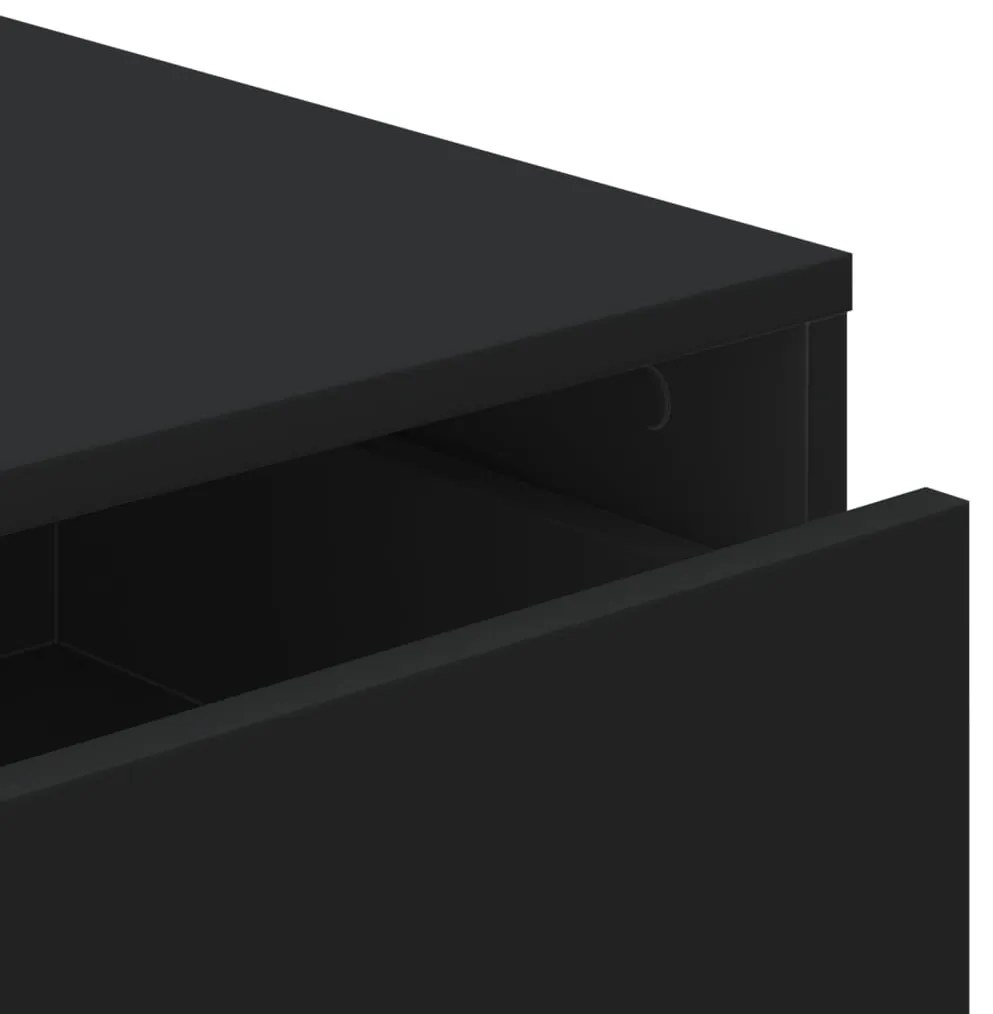 Cómoda com 4 Gavetas - 40x41x76 cm - derivados de madeira - preto