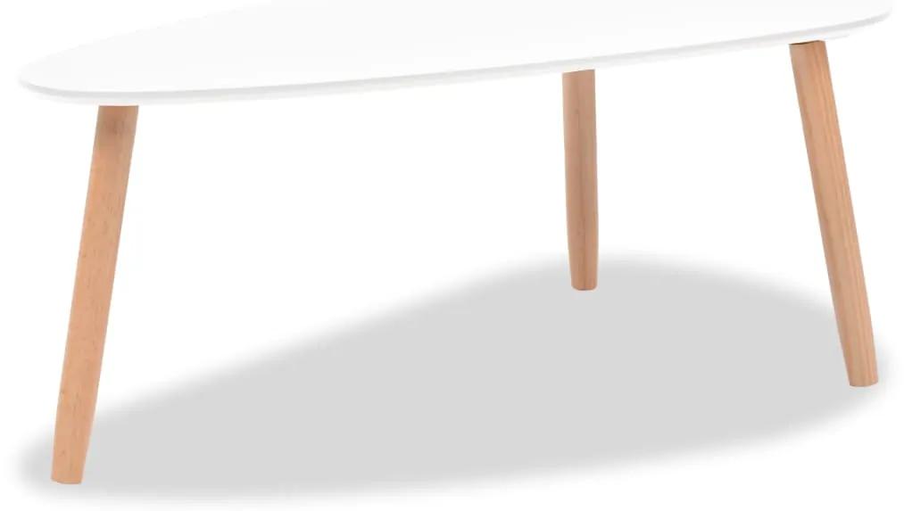 Conjunto mesas de centro 2 pcs pinho maciço branco