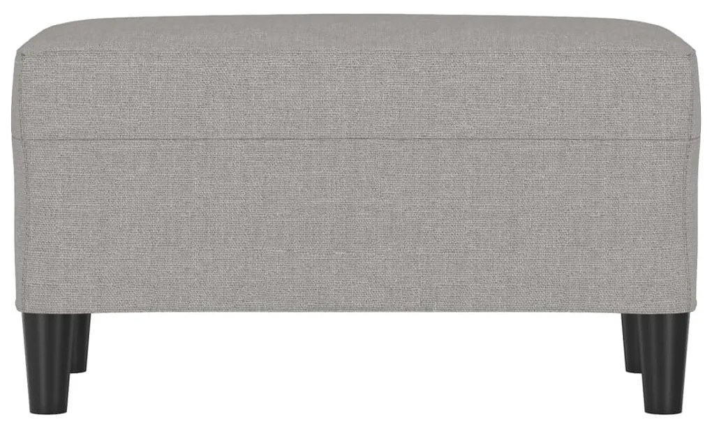 Banco 70x35x41 cm tecido cinzento-claro