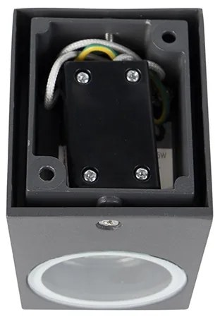 Conjunto de 4 Apliques Modernos Cinza Escuro IP44 - Baleno Moderno