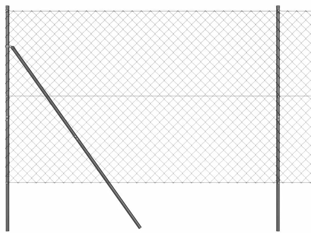 Conjunto de Postes de Cerca Cinzeto 1.6 x 25 m