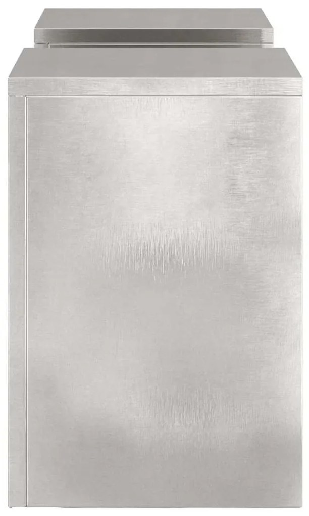Suportes de Plantas para Exterior Pilar 2 pcs 24x24x35 cm Aço Inoxidáv