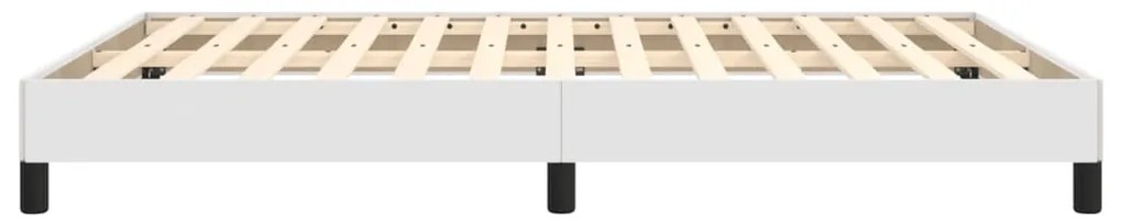 Estrutura de cama 140x200 cm couro artificial branco
