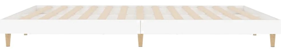 Estrutura de cama 140x200 cm derivados de madeira branco