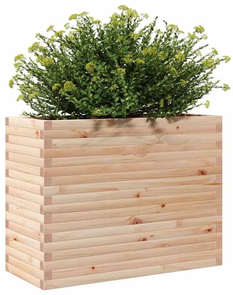 Vaso/floreira de jardim 90x40x68,5 cm madeira de pinho maciça