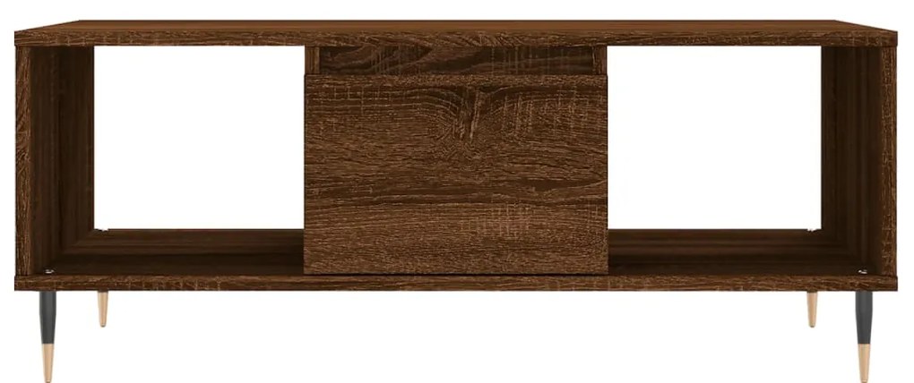 Mesa de centro 90x50x36,5cm derivados madeira carvalho castanho