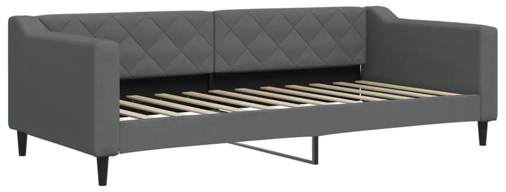 Sofá-cama c/ gavetão e gavetas 90x200 cm tecido cinzento-escuro