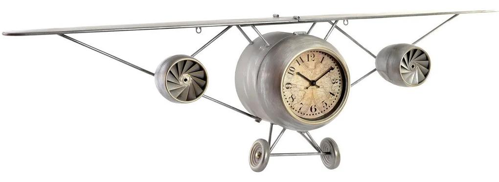 Relógio de Parede DKD Home Decor Avião Metal Madeira MDF (149 x 23.5 x 42 cm)