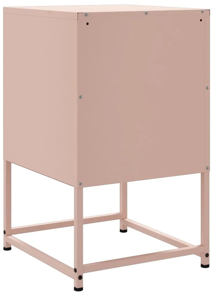 Mesa de cabeceira 36x39x60,5 cm aço rosa