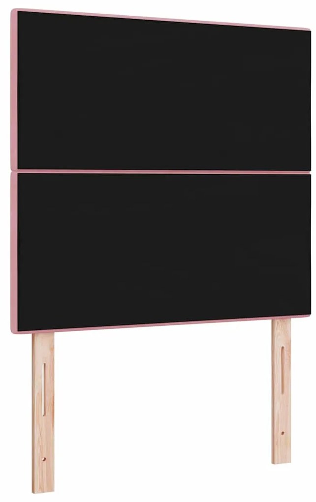 Cabeceira LED vidaXL Rosa 100 cm Veludo