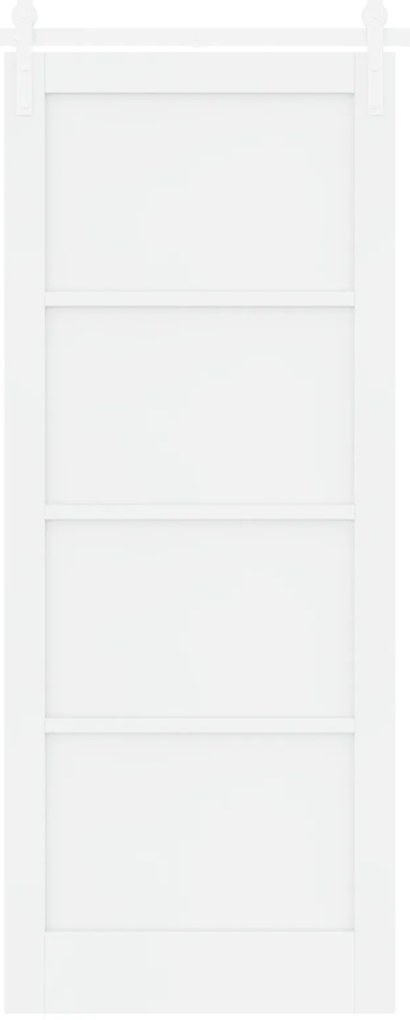 Porta Deslizante vidaXL com Conjunto de Ferragens Branca 86x211 cm Mad