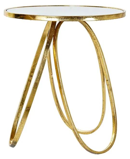 Mesa de apoio DKD Home Decor Espelho Dourado Metal Moderno (50 x 50 x 56,5 cm)