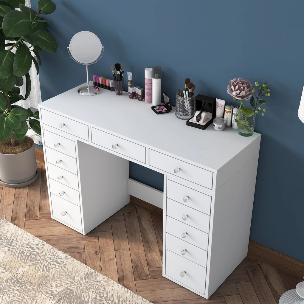 Mesa de Maquilhagem BJ106 – Branco – 120x81,6x44,5 cm