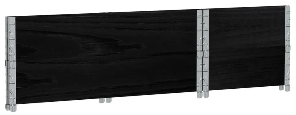 Vaso/floreira de jardim 100x50 cm madeira de pinho maciça preto