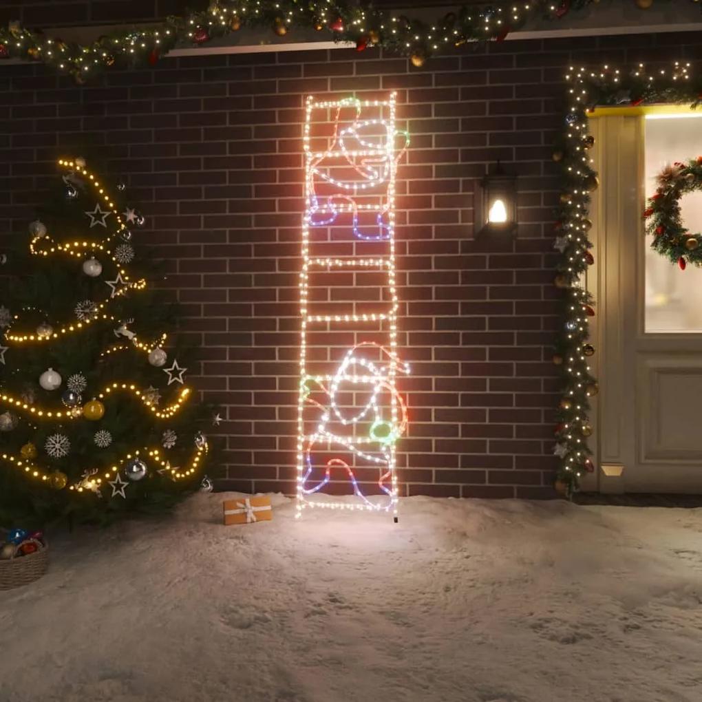 Pai Natal a Subir Escada para Exterior de 200cm com 552 luzes LED