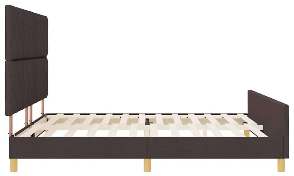 Estrutura de Cama vidaXL Castanho Escuro 180x200 cm em Tecido