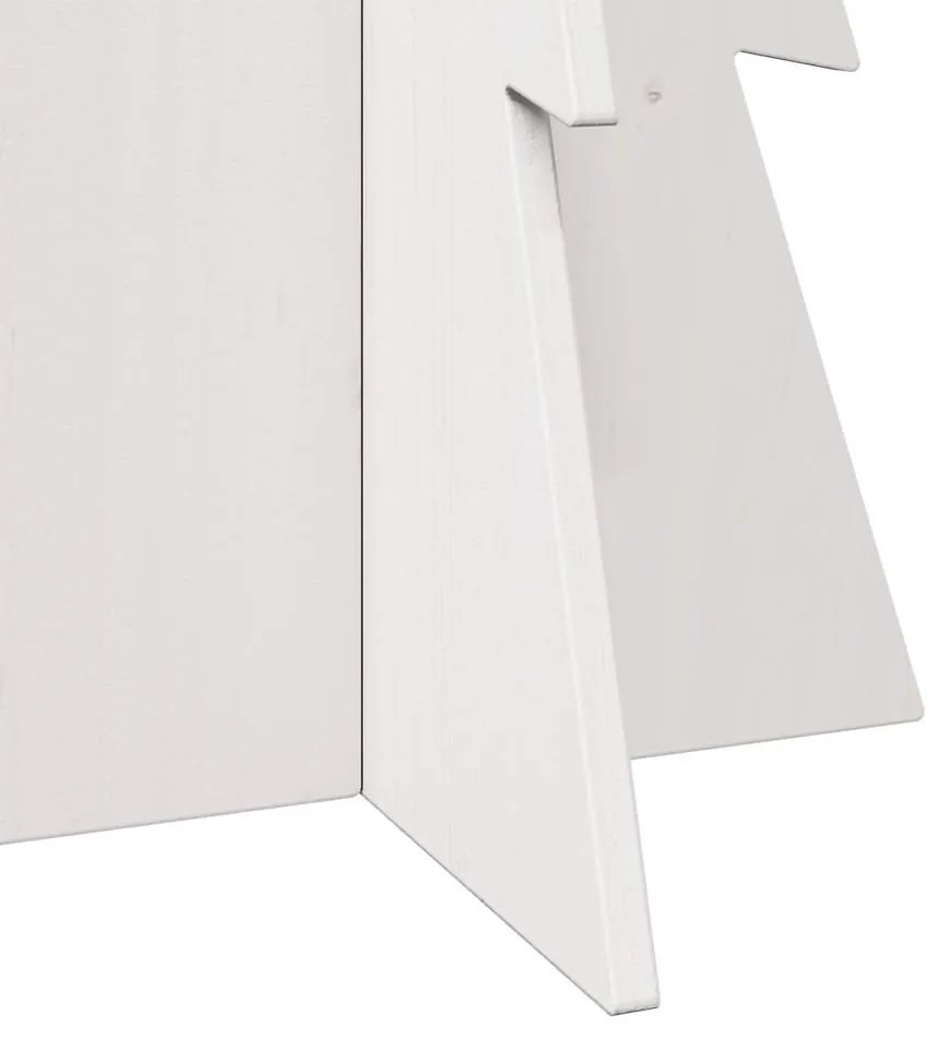 Árvore de Natal decorativa 112cm madeira de pinho maciça branco