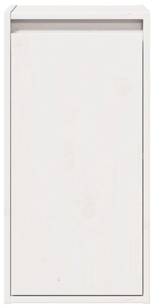 Mesas de cabeceira 2 pcs 30x30x60 cm pinho maciço branco