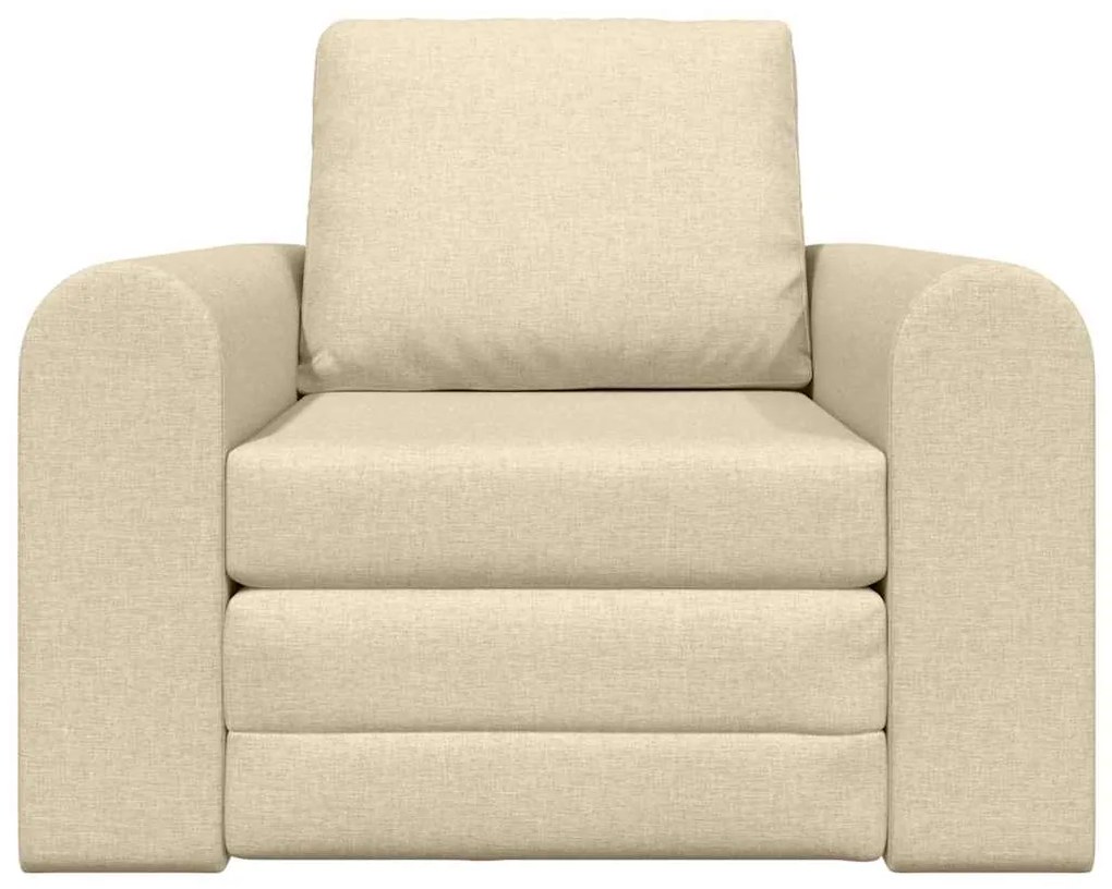 Sofá Cama 2 em 1 Creme 98x71x83 cm Tecido