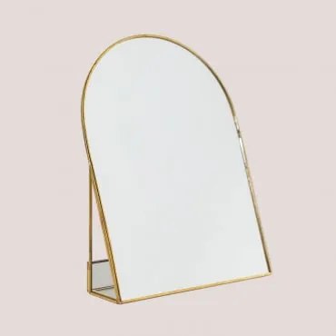 Espelho De Mesa Em Ferro Lisbeth 25 Cm - Sklum