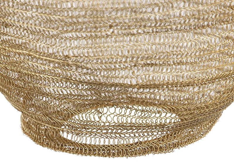 Candeeiro de suspensão oriental dourado 60cm - Nidum Oriental
