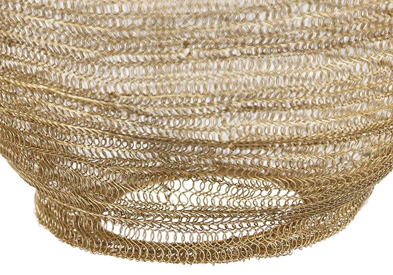 Candeeiro suspenso oriental dourado 60cm - NIDUM Oriental