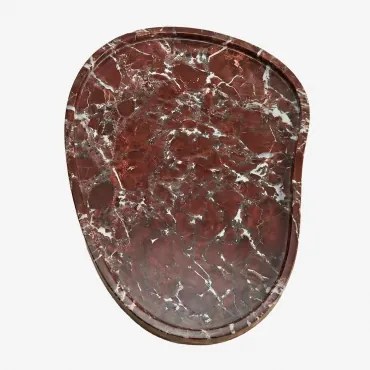Bandeja Decorativa Em Mármore Orivando ↔︎ 35 Cm & Mármore Vermelho Chigan - Sklum