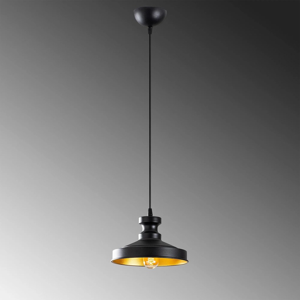 Candeeiro de Teto Berceste – Preto – 22 x 22 cm