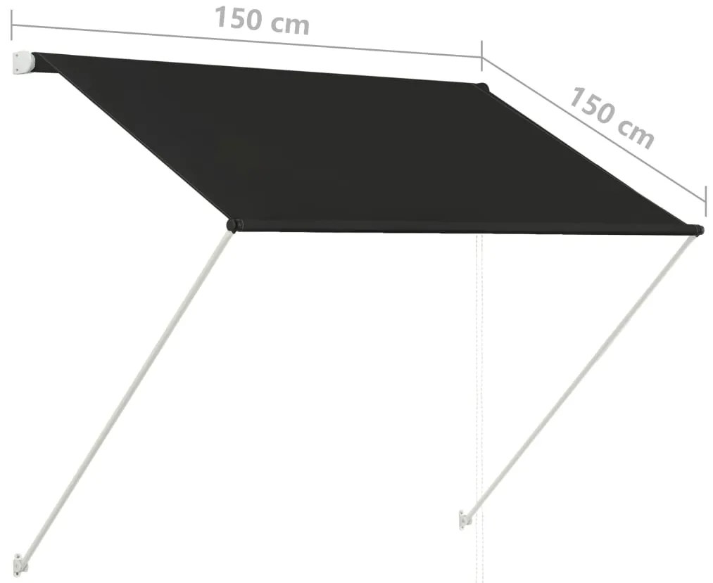Toldo retrátil 150x150 cm antracite