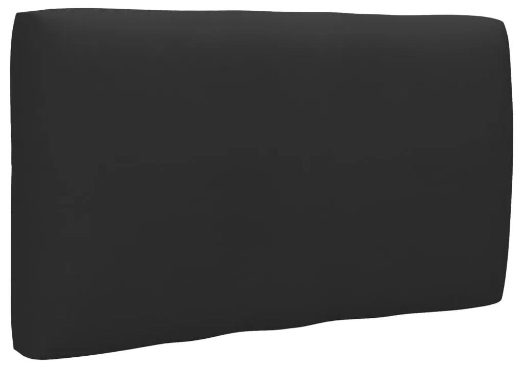 Sofá de paletes 2 lugares com almofadões pinho impregnado preto