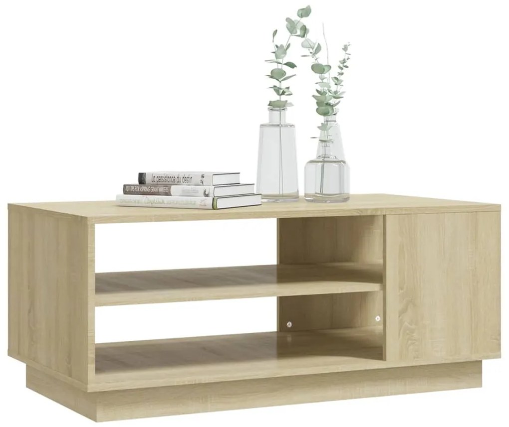 Mesa de centro 102x55x43cm derivados de madeira carvalho sonoma