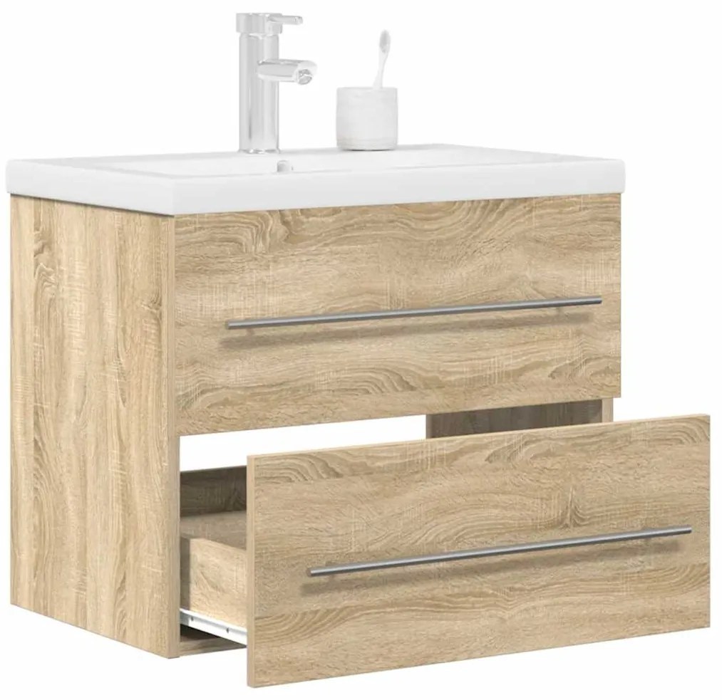 vidaXL 2 pcs conj. móveis casa banho derivados madeira carvalho sonoma