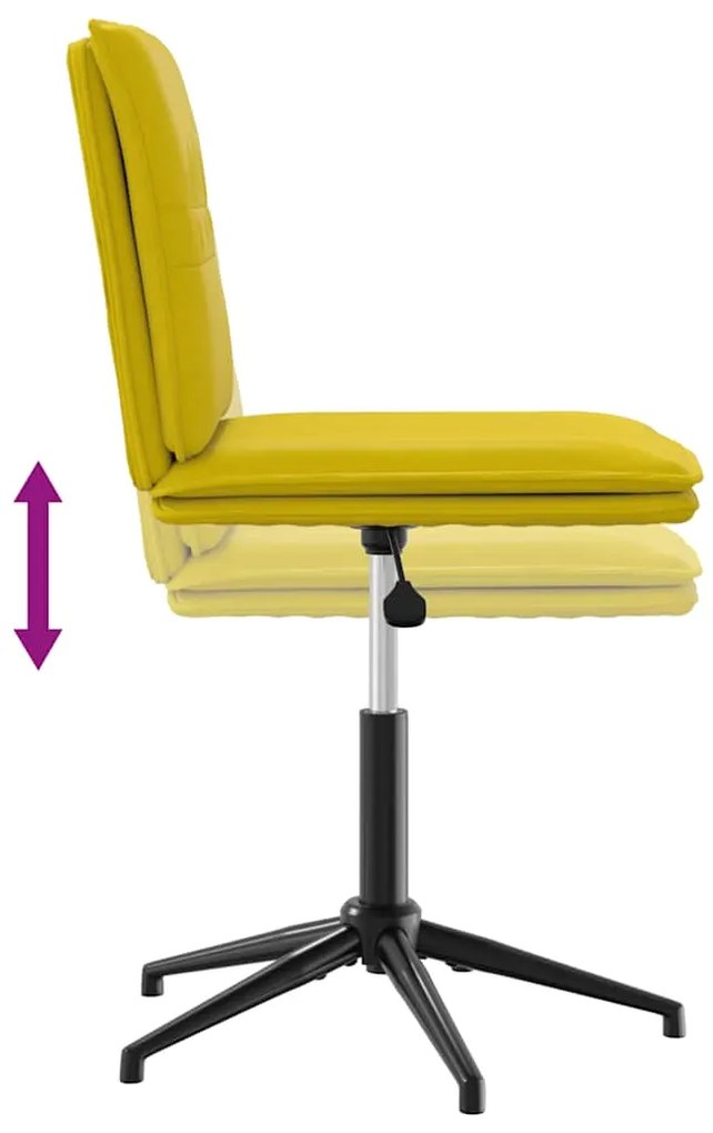 Cadeiras de jantar 6 pcs veludo amarelo