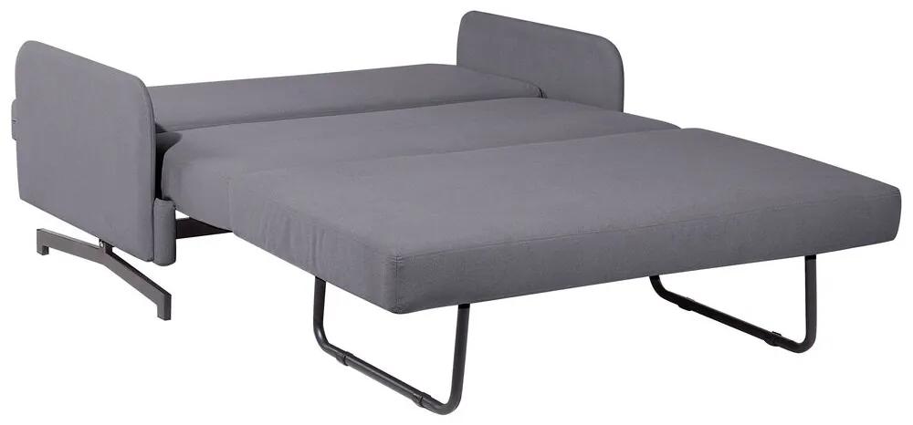 Sofá-cama de 2 lugares em tecido cinzento BELFAST Beliani