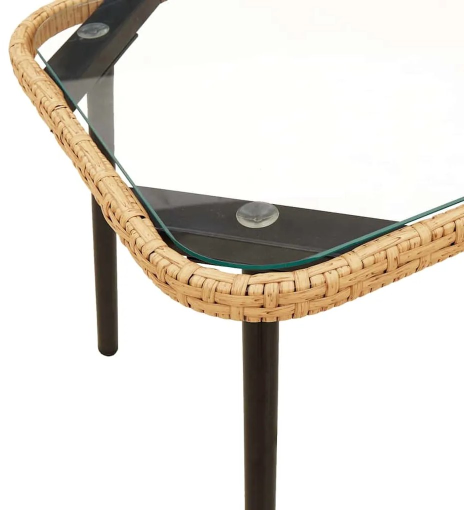Conjunto de Sofá de Jardim 2 Peças com Almofadas em Rattan Natural